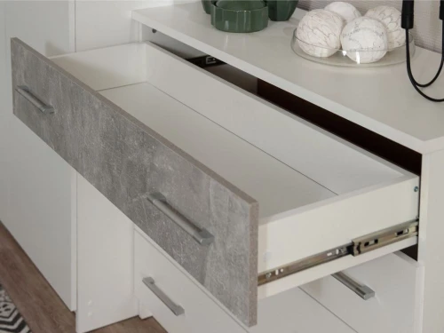 Спальня «Аврора» 4дв шк, Белый/Ателье светлый