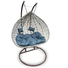 Подвесное кресло из искусственного ротанга МД-1028  -  Серый