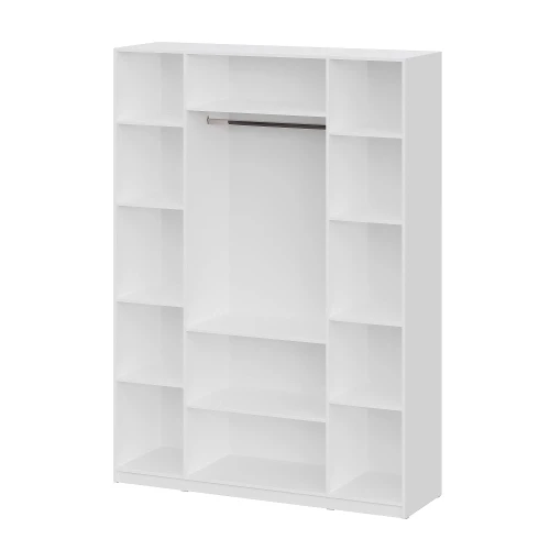 Шкаф распашной с наполнением (11 полок + штанга) ШК 5 (1600), Белый