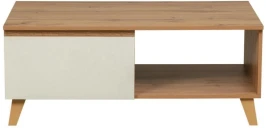 Стол журнальный Авалон 53.08 Дуб вотан/Белый