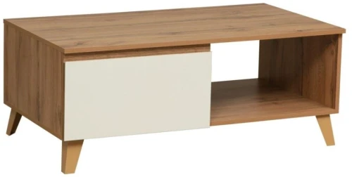 Стол журнальный Авалон 53.08 Дуб вотан/Белый