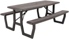 Стол складной с лавочками Lifetime для пикника Стол складной с лавочками Lifetime для пикника