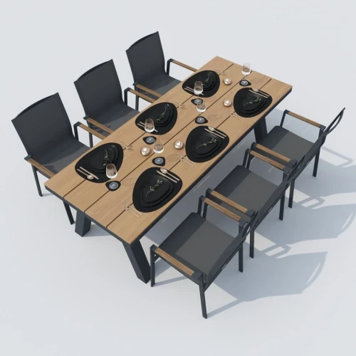 Обеденная группа MIRRA SOLA каркас карбон / стол поливуд 220 / текстилен серый