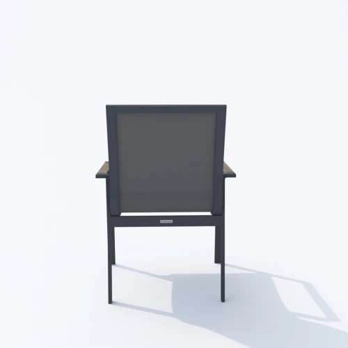 Обеденная группа MIRRA SOLA каркас карбон / стол поливуд 220 / текстилен серый