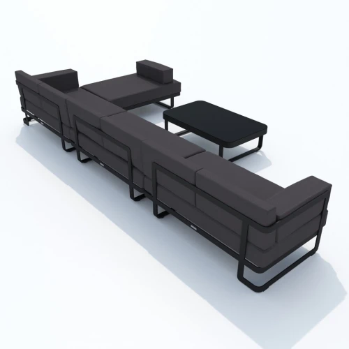 Лаунж зона TESORA антрацит - каркас карбон