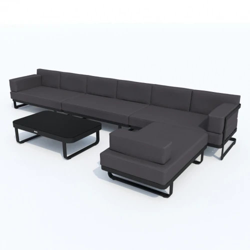 Лаунж зона TESORA антрацит - каркас карбон