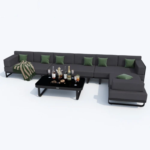 Лаунж зона TESORA антрацит - каркас карбон