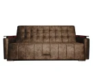 Диван Мадрид, с/м 125х 184, велюр коричневый, ППУ + Пружинный блок