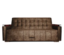 Диван Мадрид, с/м 125х 184, велюр коричневый, ППУ + Пружинный блок