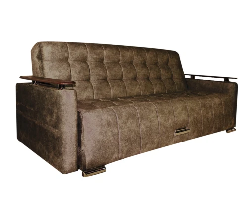 Диван Мадрид, с/м 125х 184, велюр коричневый, ППУ + Пружинный блок