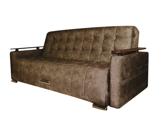 Диван Мадрид, с/м 125х 184, велюр коричневый, ППУ + Пружинный блок