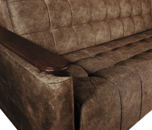 Диван Мадрид, с/м 125х 184, велюр коричневый, ППУ + Пружинный блок