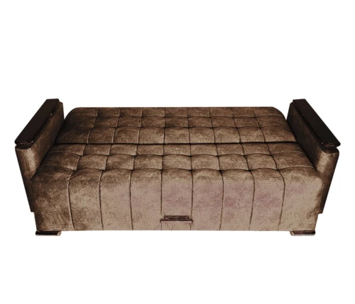 Диван Мадрид, с/м 125х 184, велюр коричневый, ППУ + Пружинный блок