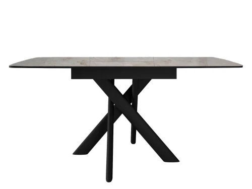 Стол DikLine DKB110, Керамика Italian Grey (глянец серый)/подстолье черное/опоры черные