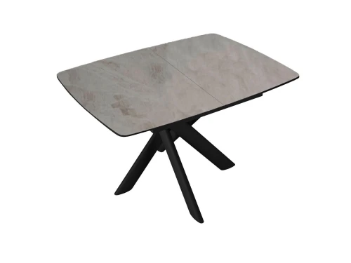Стол DikLine DKB110, Керамика Italian Grey (глянец серый)/подстолье черное/опоры черные