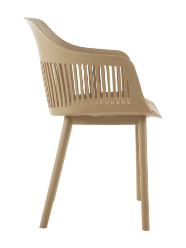 DC273 Стул пластиковый, БЕЖЕВЫЙ#6566 c подушкой