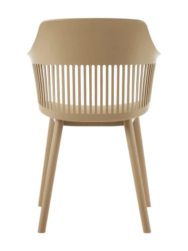 DC273 Стул пластиковый, БЕЖЕВЫЙ#6566 c подушкой