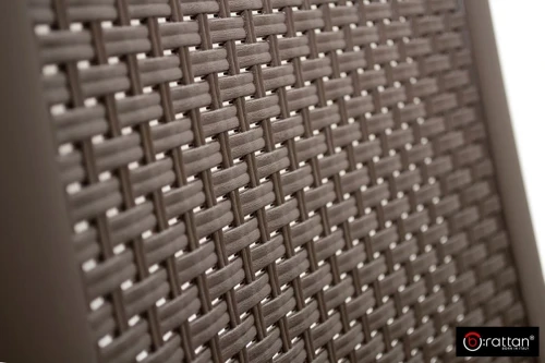 Шезлонг B:rattan MIAMI складной, коричневый