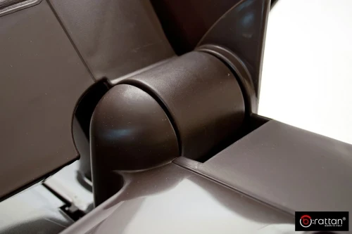 Шезлонг B:rattan MIAMI складной, коричневый