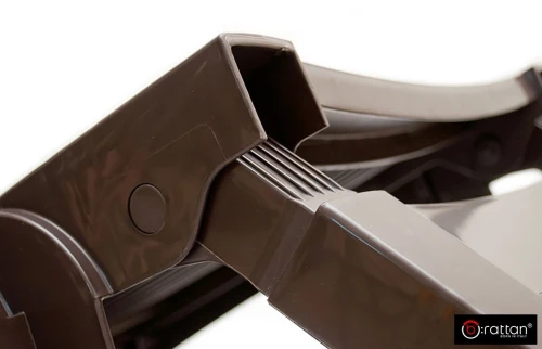 Шезлонг B:rattan MIAMI складной, коричневый