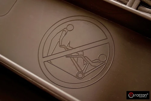 Шезлонг B:rattan MIAMI складной, коричневый