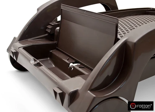 Шезлонг B:rattan MIAMI складной, коричневый