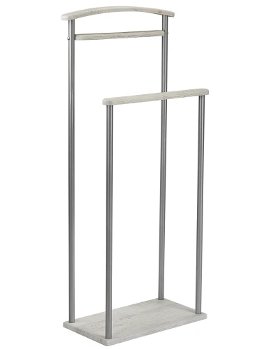 Вешалка костюмная Верис 4 металлик/дуб дымчатый