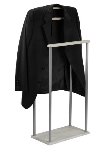 Вешалка костюмная Верис 4 металлик/дуб дымчатый