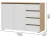 Комод «Хелен» КМ-06, белый/дуб крафт золотой