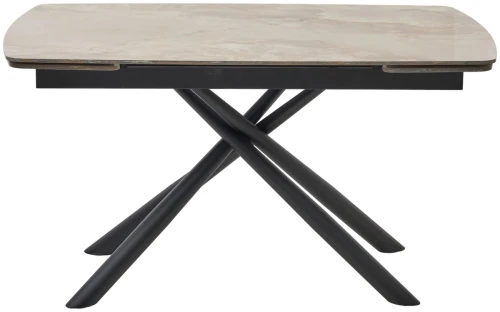 Стол RIVOLI 140 GLOSS AMBER JADE SOLID CERAMIC / BLACK, ®DISAUR