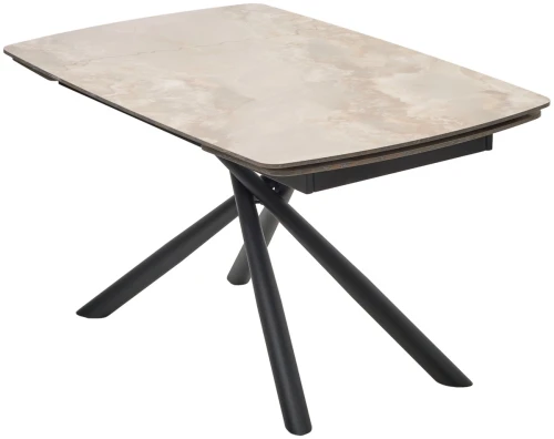 Стол RIVOLI 140 GLOSS AMBER JADE SOLID CERAMIC / BLACK, ®DISAUR