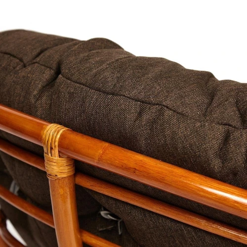 Кресло-качалка PAPASAN/ПАПАСАН w 23/01 B /с подушкой/ 115х78х104 см, Cognac (коньяк), ткань Коричневый, 3М7-147