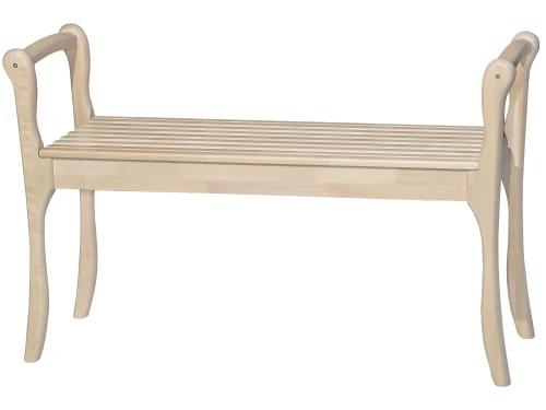 Скамья для прихожей с подлокотниками массив, каркас лак