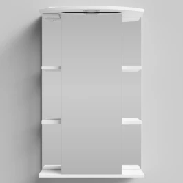 Зеркало Эльба 50, Белый глянец ПВХ, левая