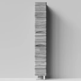 Пенал Адель 30 (1 ящик, 2 двери) напольный, Лиственница структурная контрастно-серая ПВХ 64202, левый