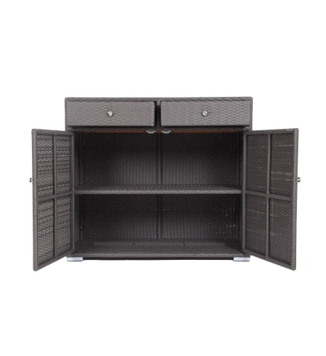 "Мальта" тумба плетеная из искусственного ротанга, цвет графит