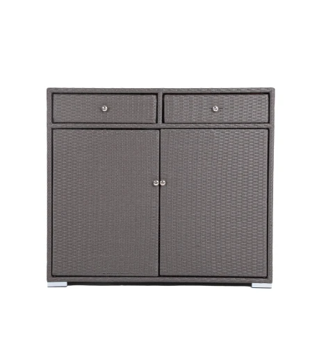 "Мальта" тумба плетеная из искусственного ротанга, цвет графит