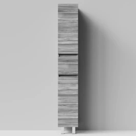 Пенал Бест 30 (2 двери, 1 ящик) напольный, Лиственница структурная контрастно-серая ПВХ 64202, левый