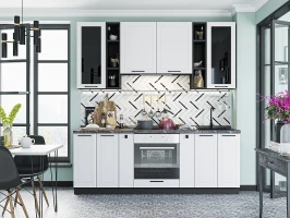 Готовый кухонный гарнитур Глетчер-01 Айленд Силк