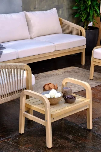 Диванная группа из акации RIMINI со столом 150 см L  Joygarden