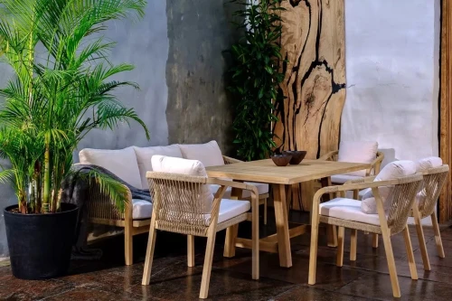 Диванная группа из акации RIMINI со столом 150 см L  Joygarden