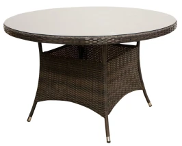 Стол из искусственного ротанга на металлическом каркасе ПЕКИН «BEIJING» Dark brown арт.75721