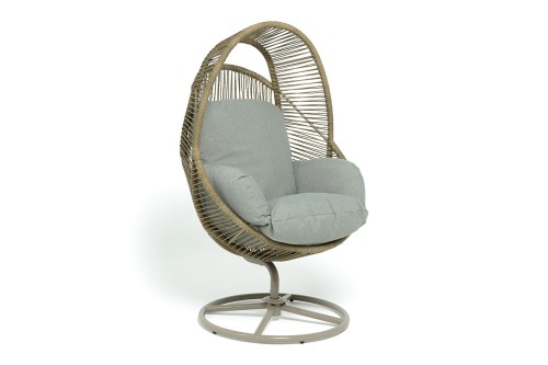 "Барселона" кресло-кокон из искусственного ротанга, цвет соломенный