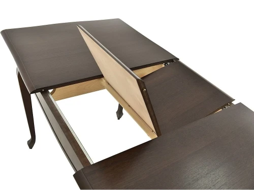 Обеденная группа (Стол Кабриоль и 4 стула Кабриоль с жесткой спинкой), орех темный