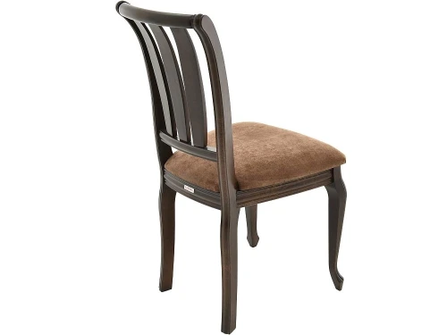 Обеденная группа (Стол Кабриоль и 4 стула Кабриоль с жесткой спинкой), орех темный