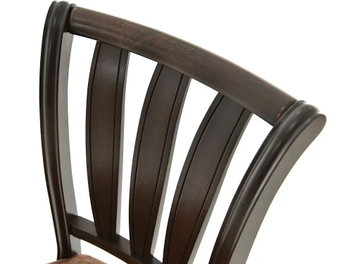 Обеденная группа (Стол Кабриоль и 4 стула Кабриоль с жесткой спинкой), орех темный