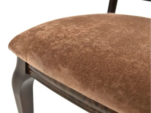 Обеденная группа (Стол Кабриоль и 4 стула Кабриоль с жесткой спинкой), орех темный