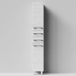 Пенал Мальта 30 напольный, Белый камень ПВХ 57805, левый