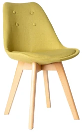 GH608/DC608 Стул пластиковый мягкий, ОЛИВКОВЫЙ ткань, каркас бук