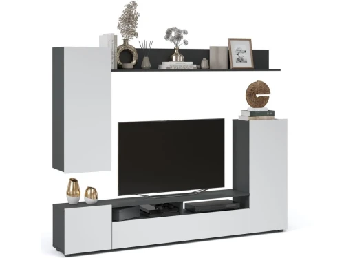 Стенка «Нео», Антрацит/Белый бриллиант